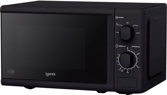 Igenix 20L 800W Manual Solo Microwave - Black – 1