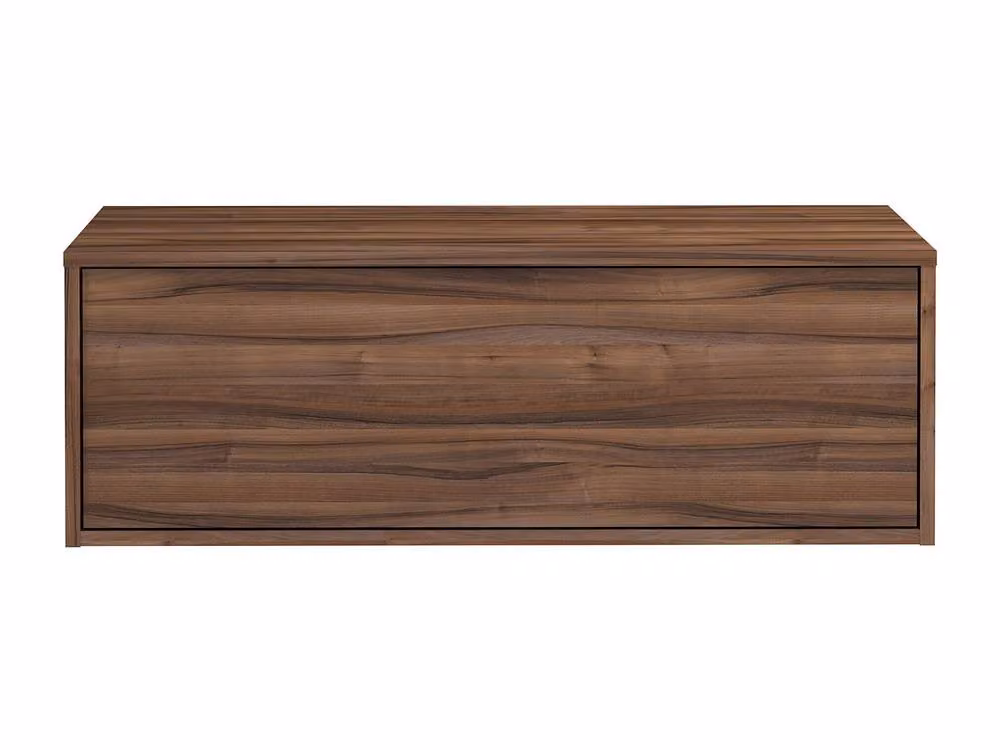Vente-unique TEANA II Wall-Mounted Bathroom Vanity Unit in Walnut Brown – 2