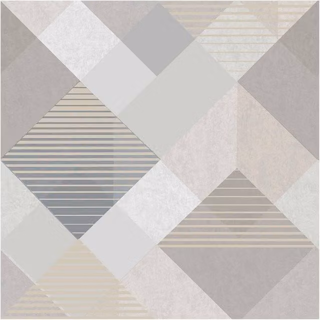 Superfresco Easy Kaleidoscope Geometric Natural Wallpaper in Beige, Width: 52 cm