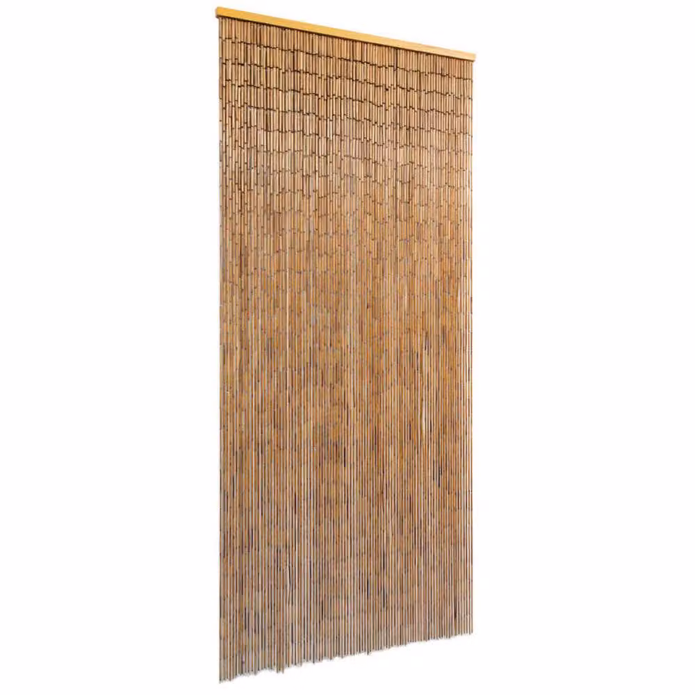 Berkfield Home Bamboo Door Curtain in Brown, W: 90 cm, H: 200 cm – 2