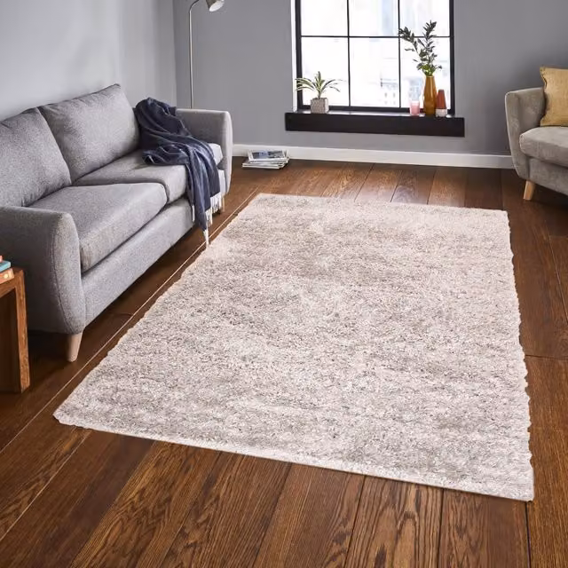 Roseley Silver Shaggy Rug, 150 cm