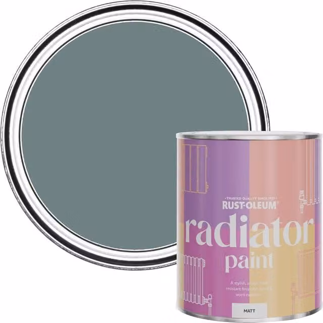 Rust-Oleum Matt Radiator Paint in Gresham Blue, 750ml