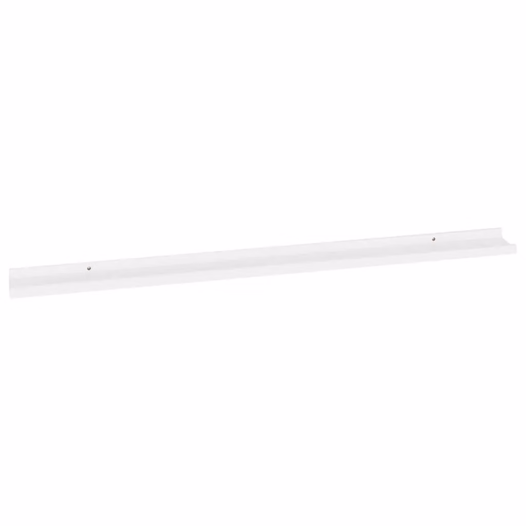 Berkfield Home Wall Mounted Shelves, 2 Pack, White, W: 115 cm, D: 9 cm, H: 3 cm – 2