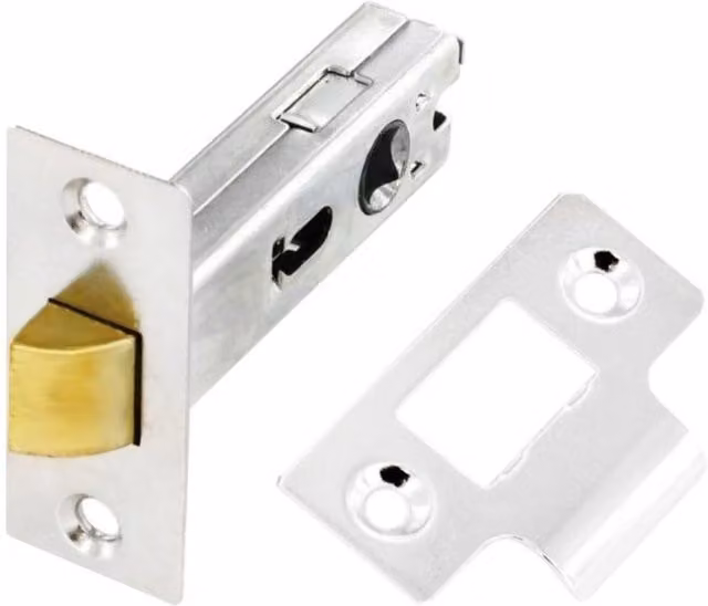 Securit Bolt Through Mortice Latch in Silver
