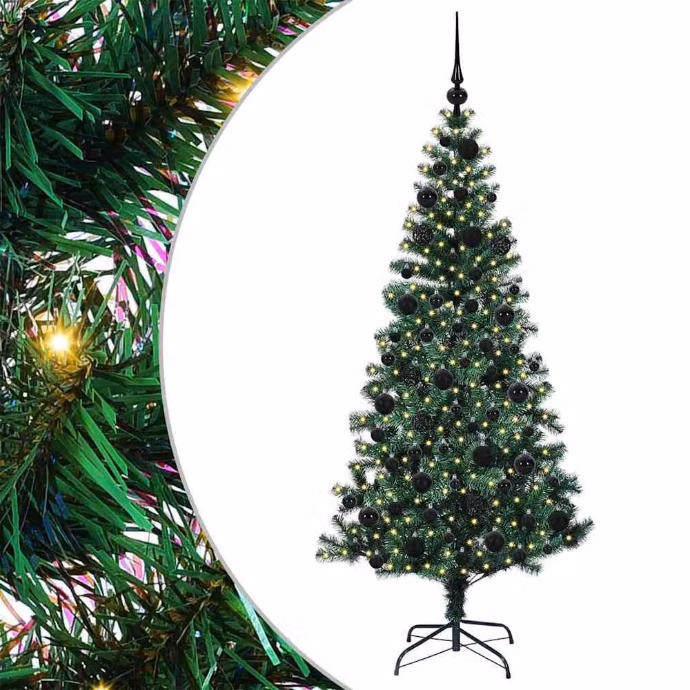 Berkfield Home Pre-lit Artificial Christmas Tree, Green, Height: 180 cm – 2