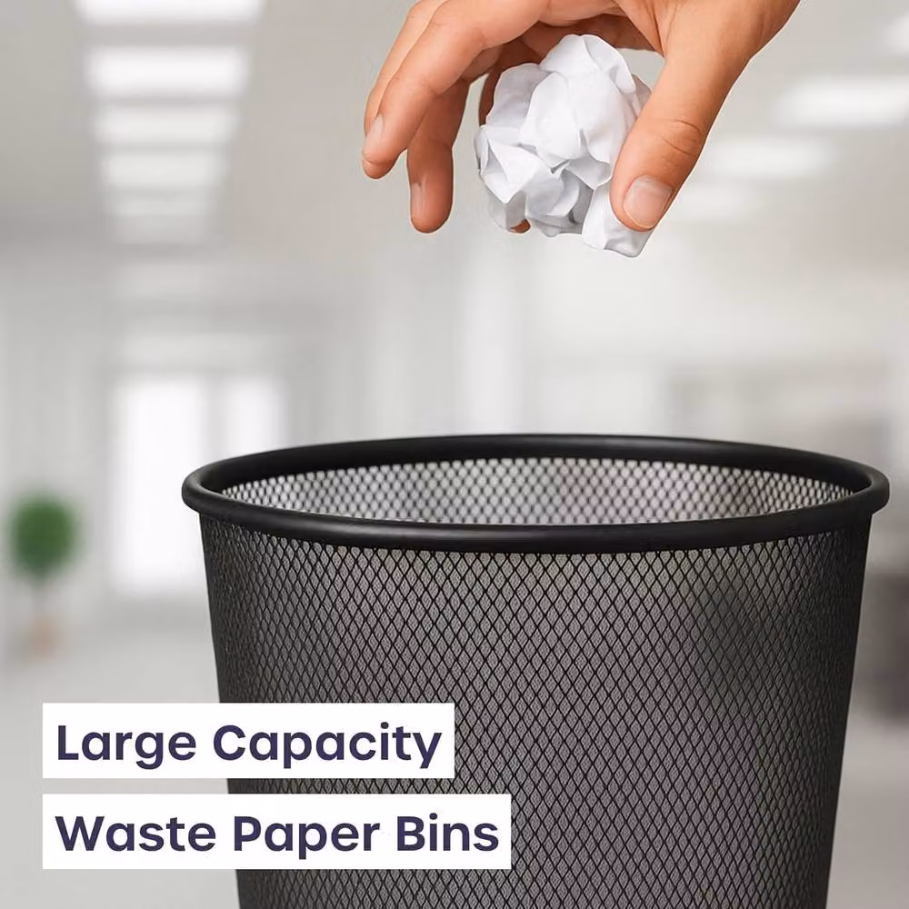 Volila 3 Pack Metal Bins, 12L, Black – 4