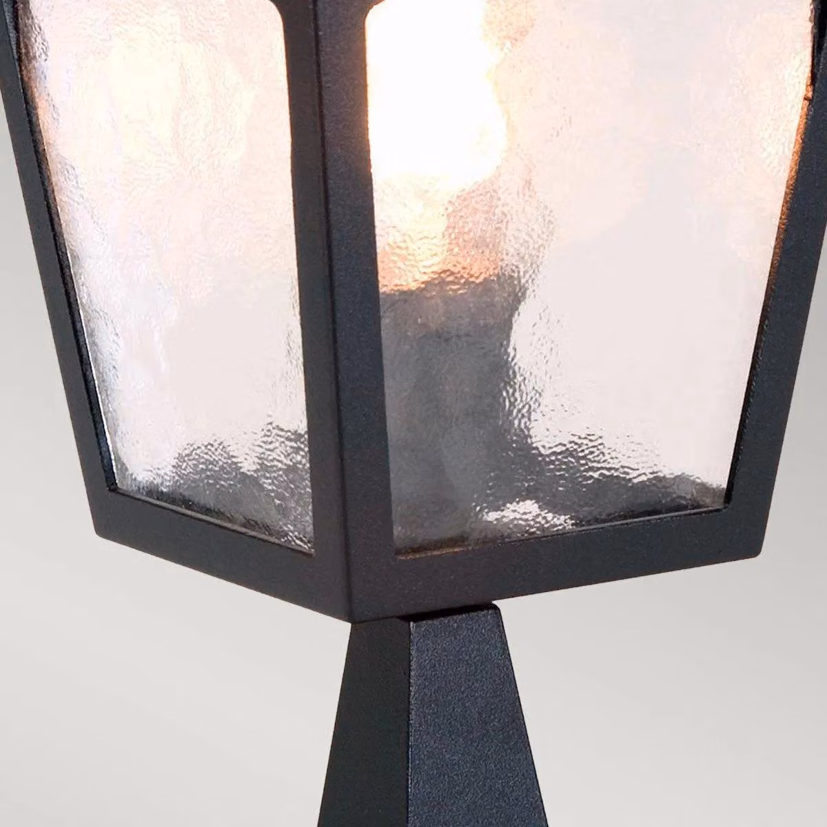 Netlighting York Black Outdoor Pedestal Lantern with IP43 Rating and E27 Socket – 3