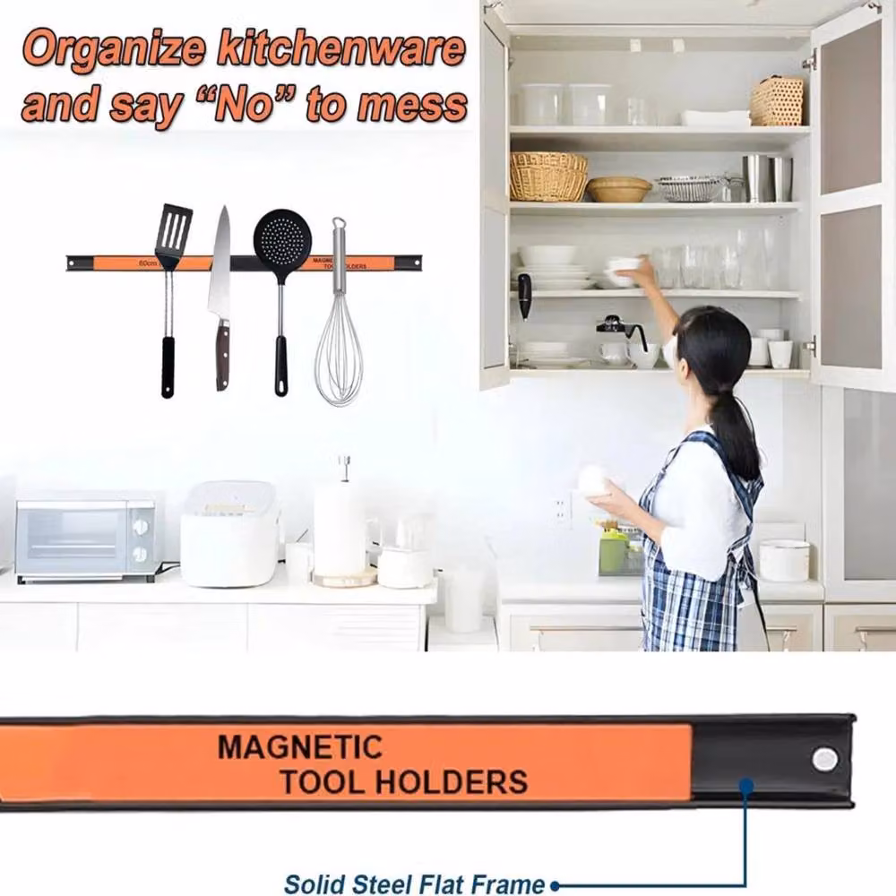 ATEK 6-Piece Magnetic Tool Holder Set with Removable Dividers, Orange, W: 60 cm – 2