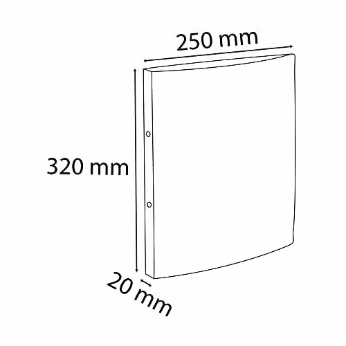 Exacompta A4 2-Ring Binder in Red Glossy Laminated Card – 3