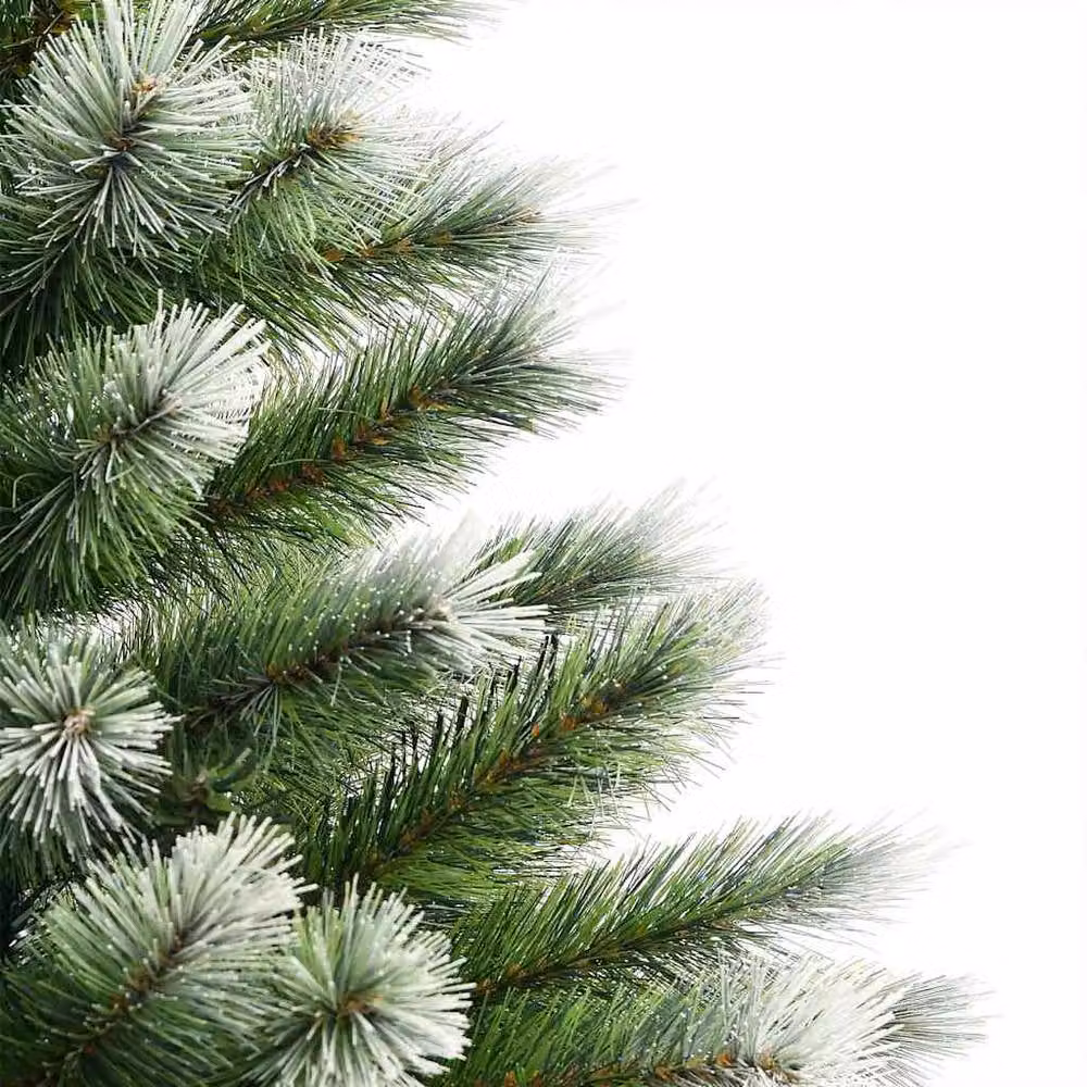Berkfield Home Artificial Hinged Christmas Tree with Flocked Snow, Green, Height: 120 cm – 4