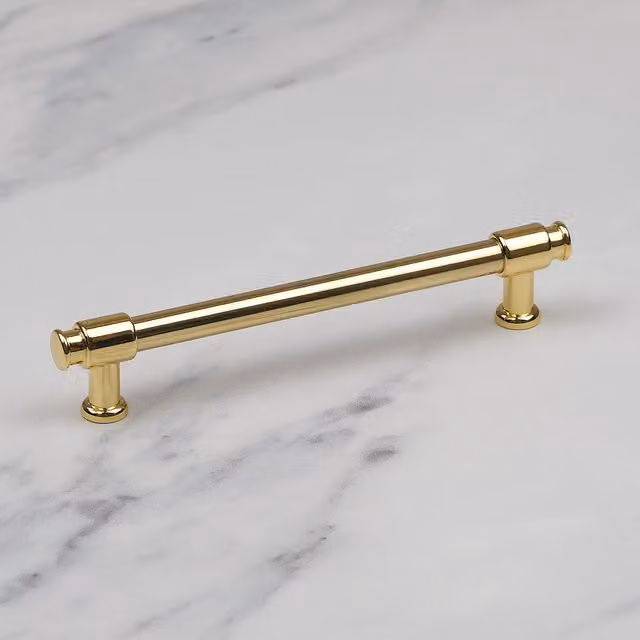 Handle & Home Polished Gold Brass Bar Handles