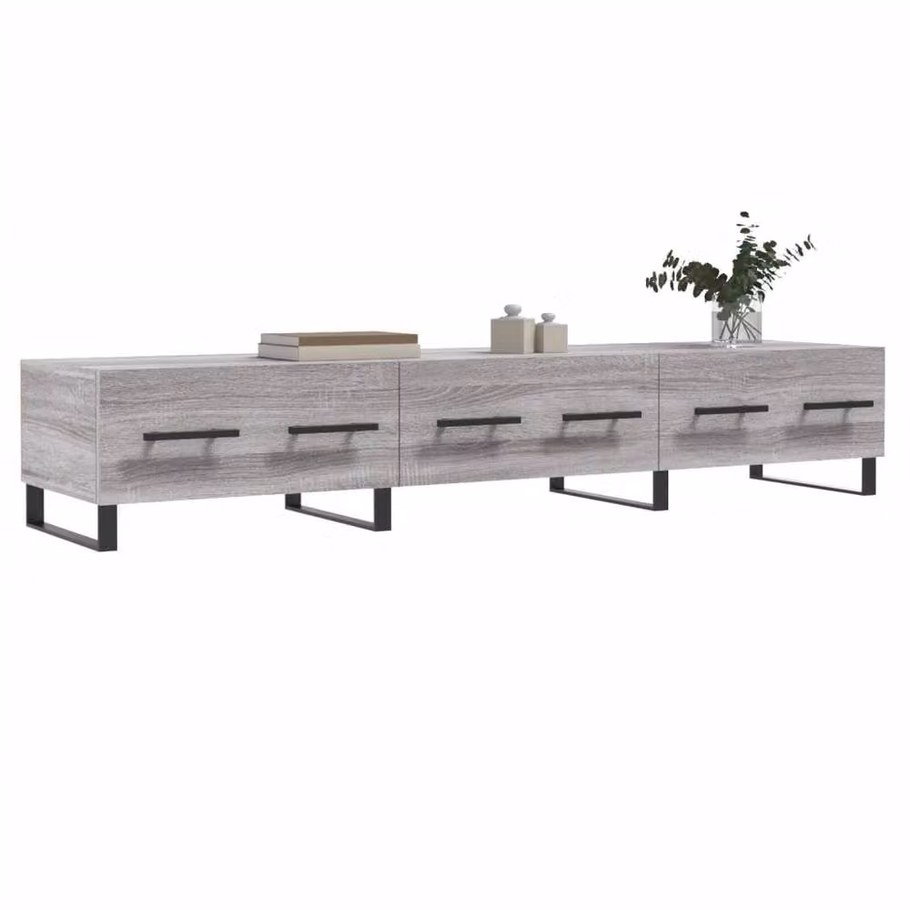 Berkfield Home Grey Sonoma TV Cabinet in Engineered Wood W/D/H: 150 x 36 x 30 cm – 3