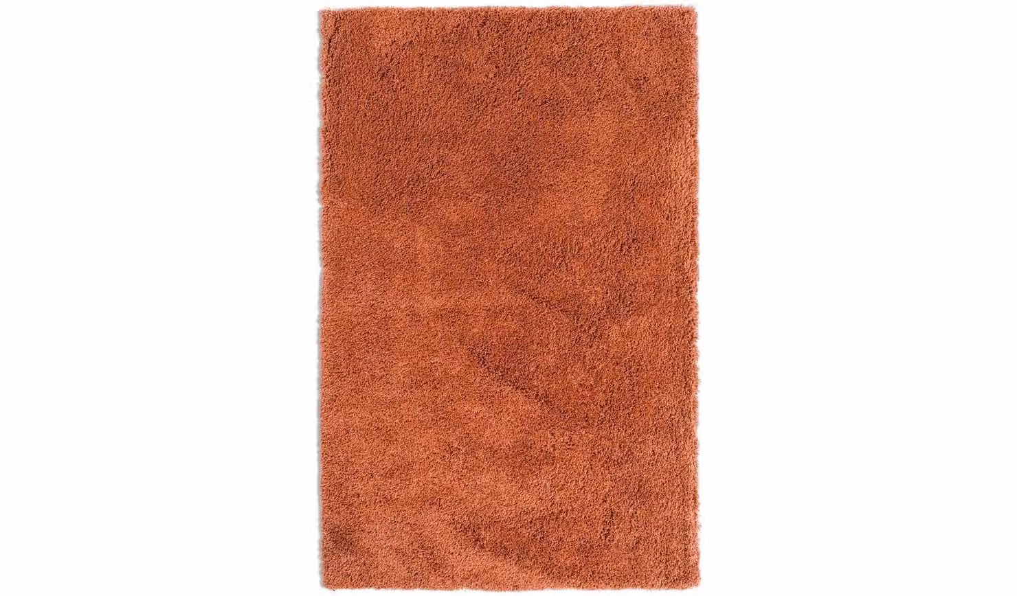 Noodle Plain Terracotta Shaggy Rug by Cheap Furniture Warehouse, W: 230 cm, D: 160 cm