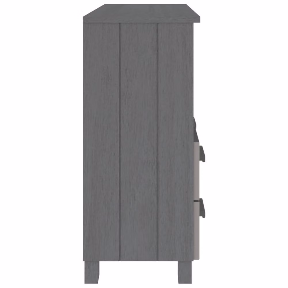 Berkfield Home Hamar Sideboard in Dark Grey Solid Pine Wood, W/D/H: 85 x 35 x 80 cm – 3