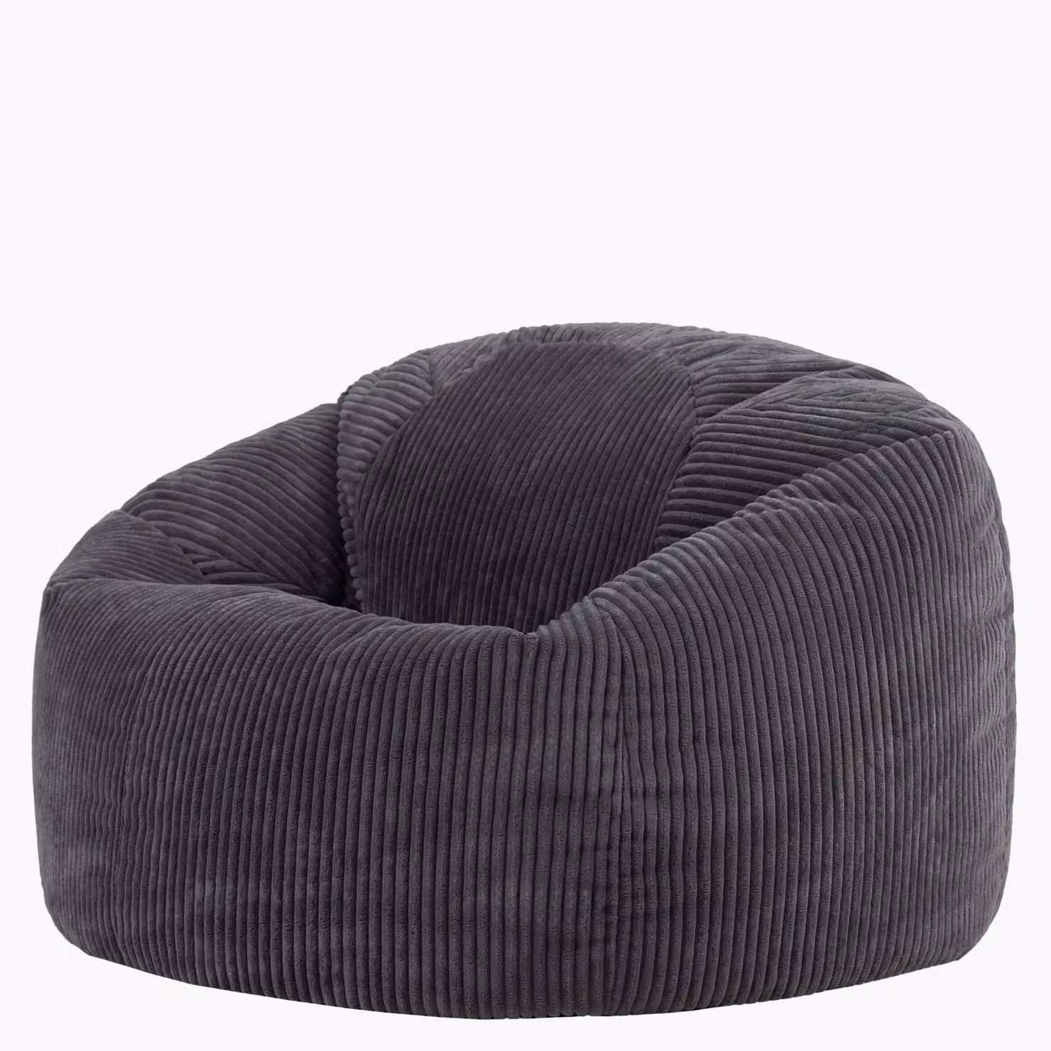 icon Kingston Large Cord Fabric Bean Bag and Footstool Set in Grey – 3