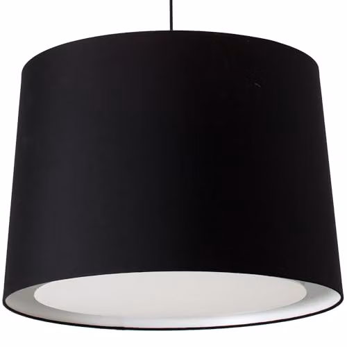 Netlighting Conga Cylindrical Fabric Pendant Light in Black with E27 Socket – 2
