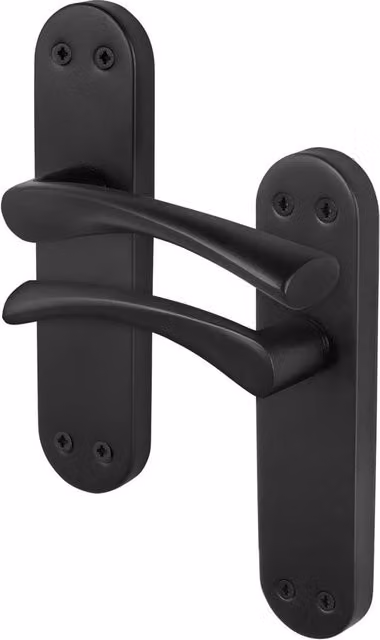 AFIT Novi Black Twist Door Handles with Backplate, Internal Lever, 1 Pair, W/D/H: 15.0 x 15.0 x 15.0 cm – 1