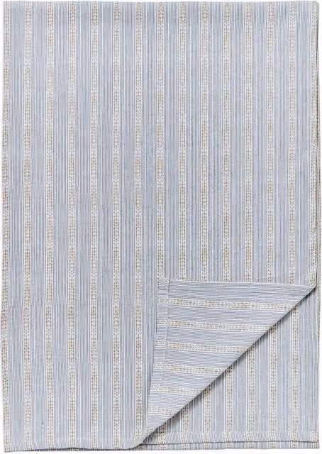 Murmur Clodagh Striped Linen and Cotton Table Runner, Grey, W: 230 cm, H: 40 cm