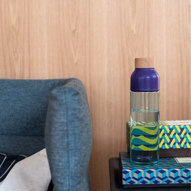 Quokka BPA-Free Tritan Ice Bottle with Screw Cap, Multicolour and Purple