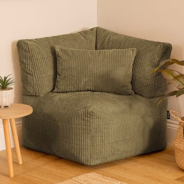 ICON Noa Corner Sofa in Sage Green Jumbo Cord