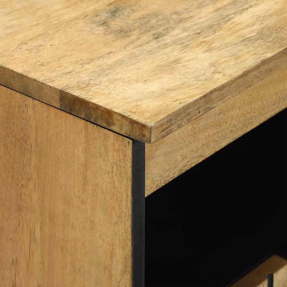 Berkfield Home Sideboard in Brown Solid Mango Wood, W/D/H: 60 x 33.5 x 75 cm – 5