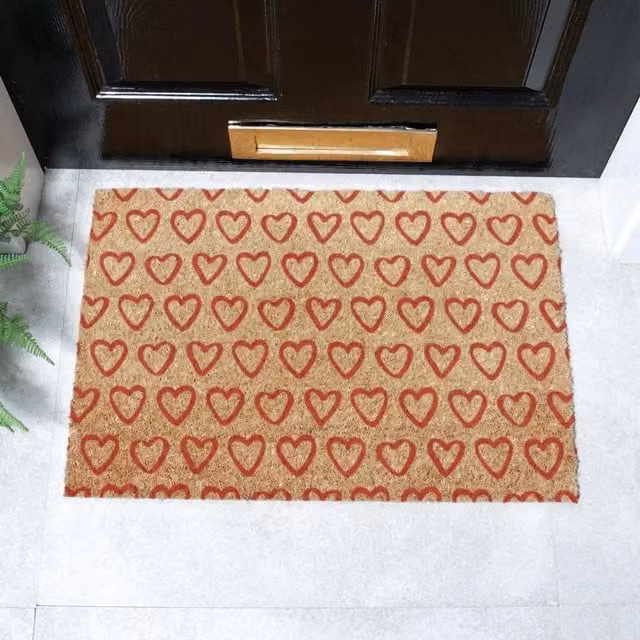 Artsy Mats Hearts Doormat in Brown, W/D: 60 x 40 cm – 1