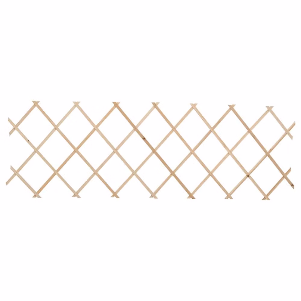 Berkfield Home 5 Piece Firwood Trellis Fences in Light Tan, H 180 cm x W 60 cm