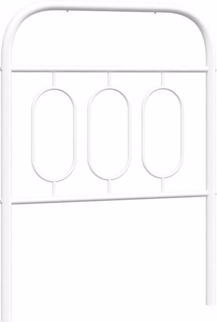 Berkfield Home Classic Metal Headboard, White, Width: 75 cm