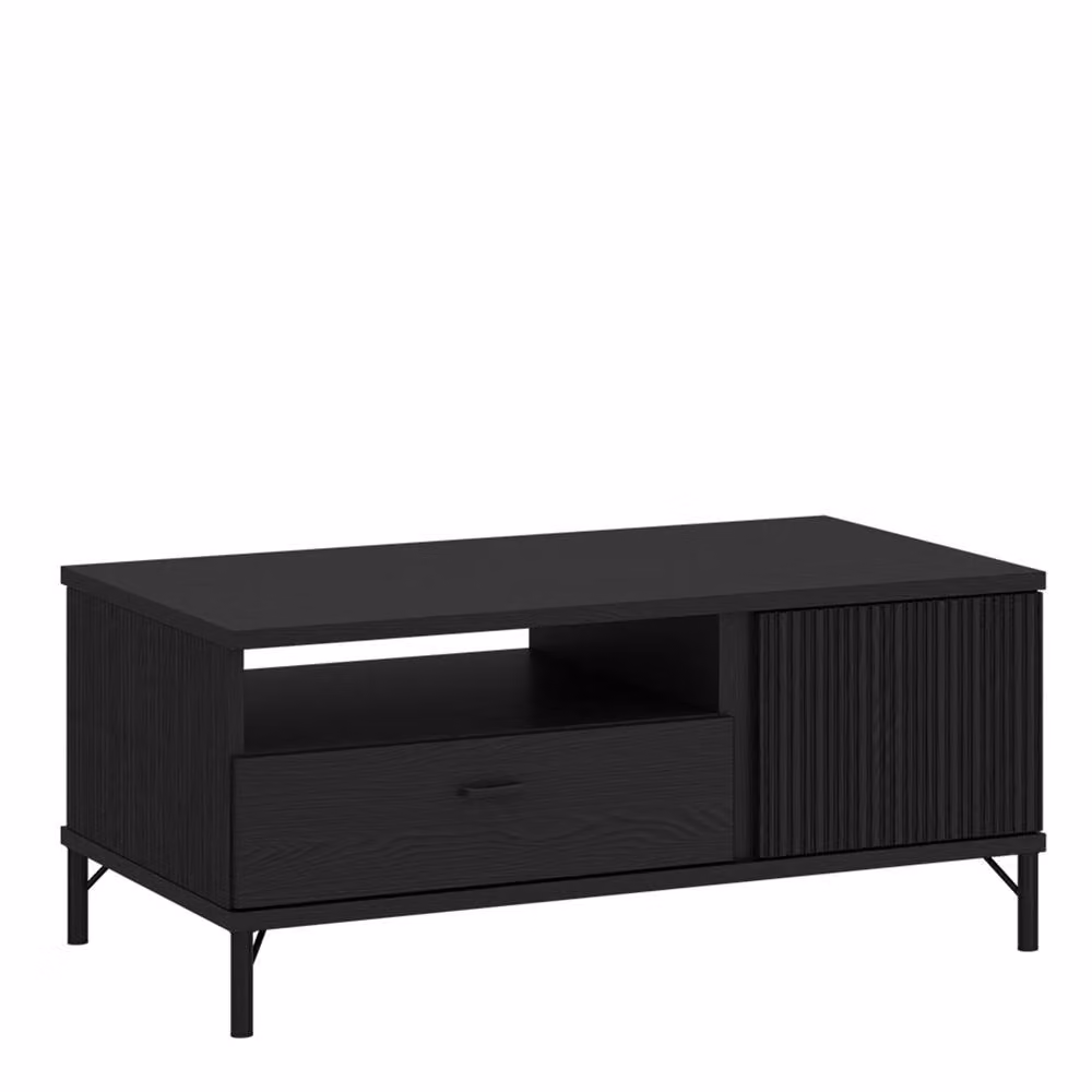 Furniture To Go Lusaka Coffee Table in Black Graphite with 2 Doors and 1 Drawer – 2
