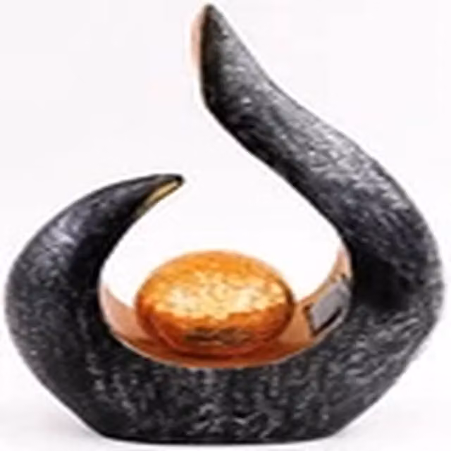 EONLION Decorative Solar Garden Ornament in Black Resin – 1