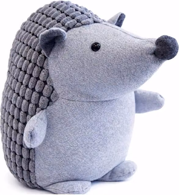 PAWNORA Sand Filled Animal Door Stop in Grey