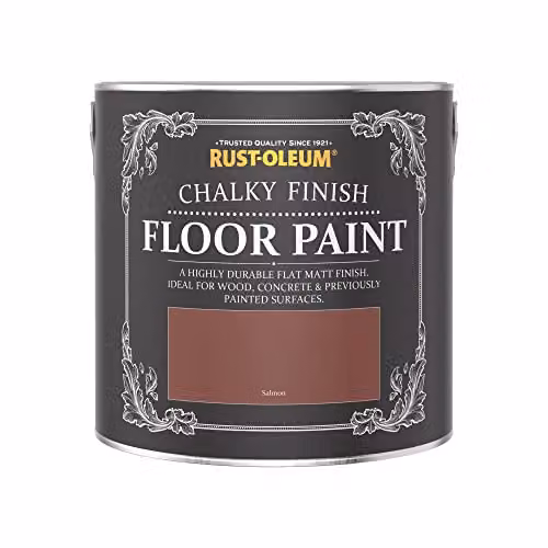 Rust-Oleum Red Scratch-Proof Water-Based Floor Paint in Matt Finish, Salmon 2.5L – 3
