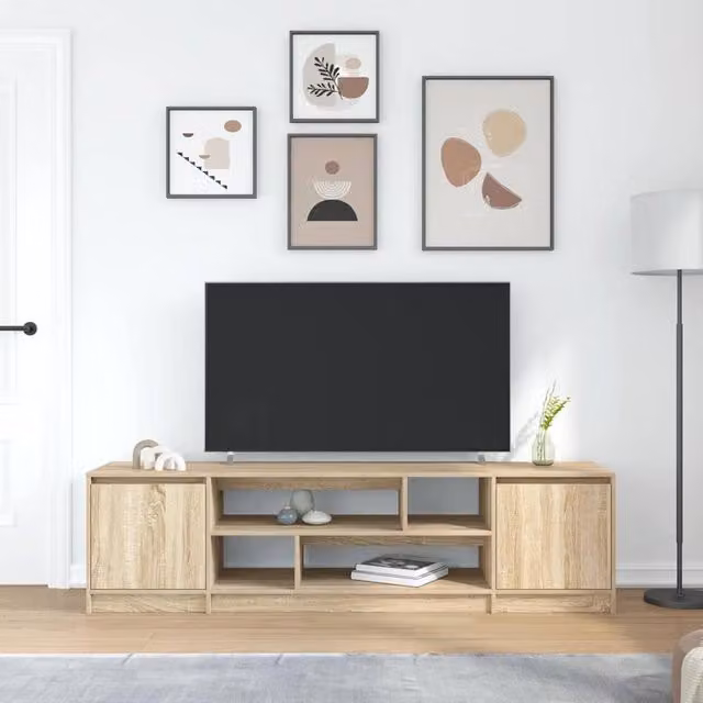 Berkfield Home Sonoma Oak TV Cabinet in Light Brown, W/D/H: 188.5 x 41 x 50 cm – 1