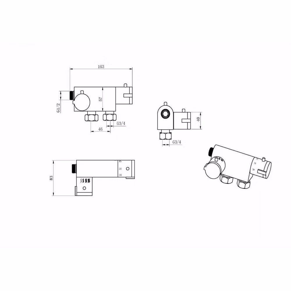 FLAVORA Black Thermostatic Bidet Spray Shower Kit – 4