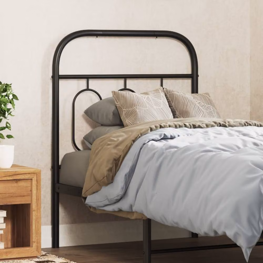 Berkfield Home Metal Headboard in Black, Width: 75 cm – 2