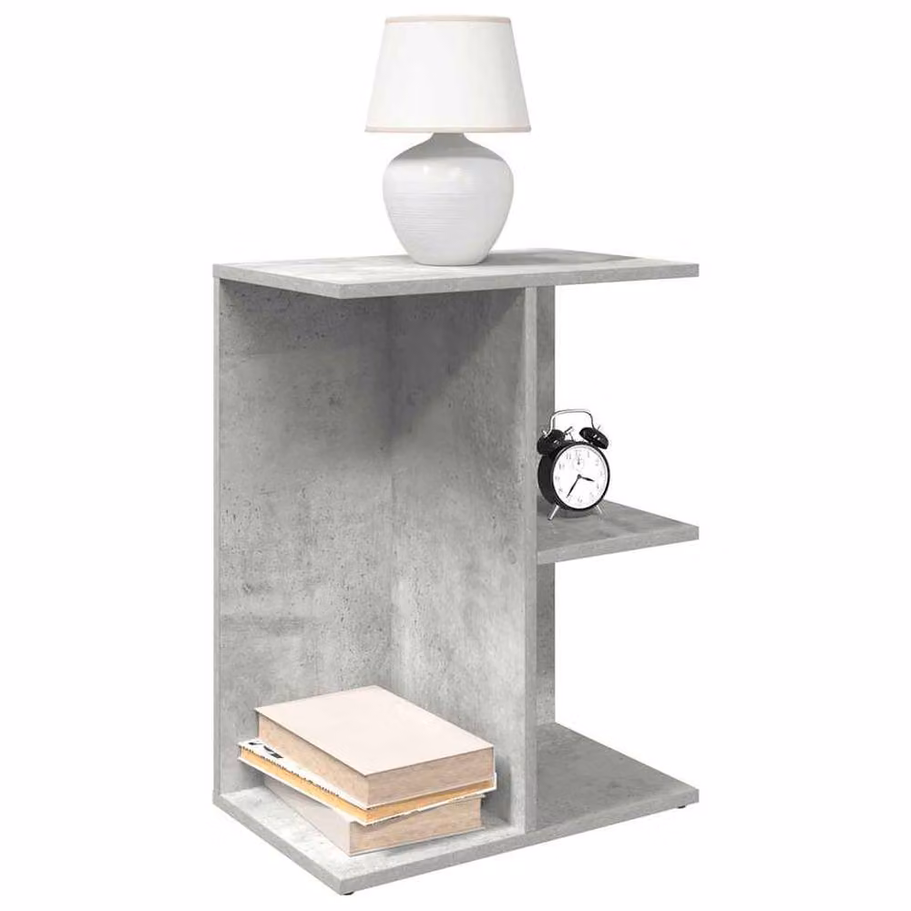 Berkfield Home Set of 2 Modern Bedside Tables in Concrete Grey, W/D/H: 46.5 x 29 x 61 cm – 2