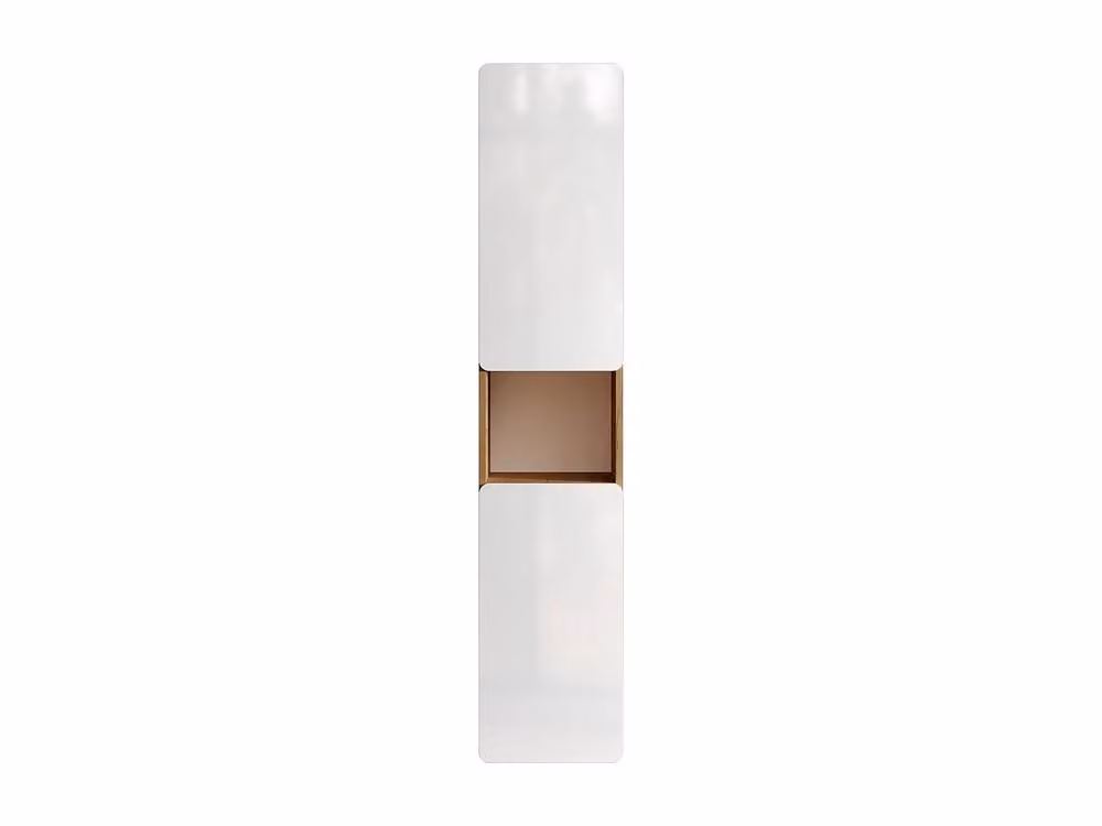 Vente-unique Bathroom Storage Column in Light Oak and White, W/D/H: 35 x 32 x 170 cm – 2