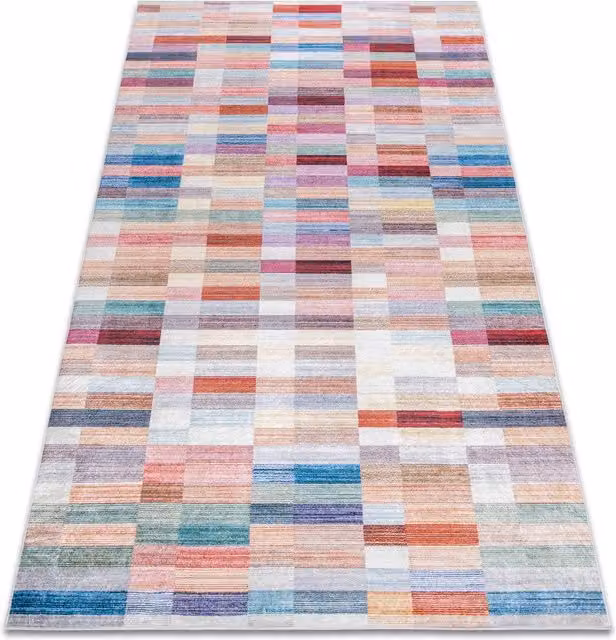 RugsX Andre Modern Rectangular Rug in Pink and Multicolour, W: 160 cm, L: 220 cm – 1
