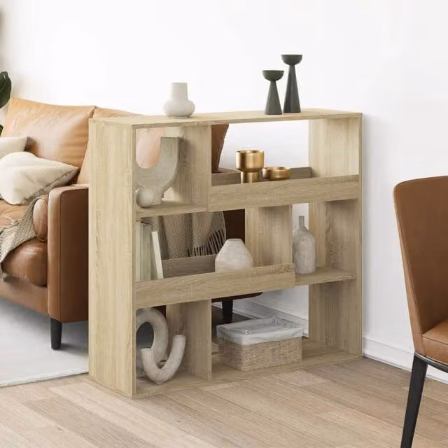Berkfield Home Sonoma Oak Room Divider in Brown, W/D/H: 100 x 33 x 94.5 cm – 1