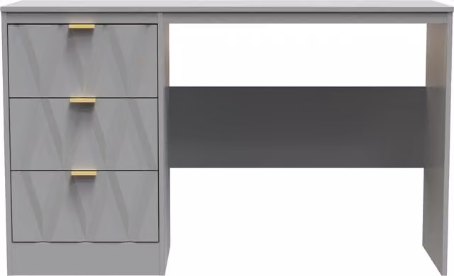 Ready Assembled 2 U Washington 3 Drawer Desk in Grey – 1