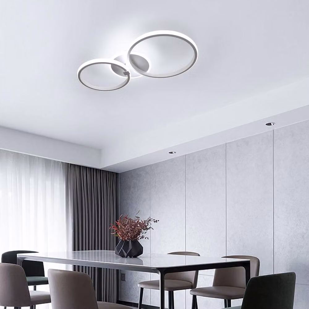 COMELY Modern Round LED Ceiling Light, 42W, White and Gold/Brass – 2