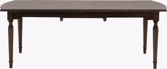 Perch & Parrow Chateau Extendable Rectangular Wood Dining Table in Brown