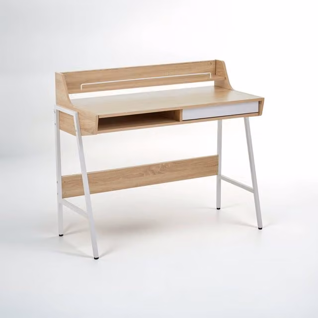 Interiors by Premier Modern Writing Desk in Oak Finish