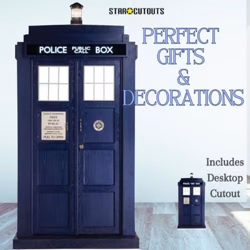 Star Cutouts SC195 Doctor Who TARDIS Large 2/3 Size Cardboard Cutout in Blue – 2
