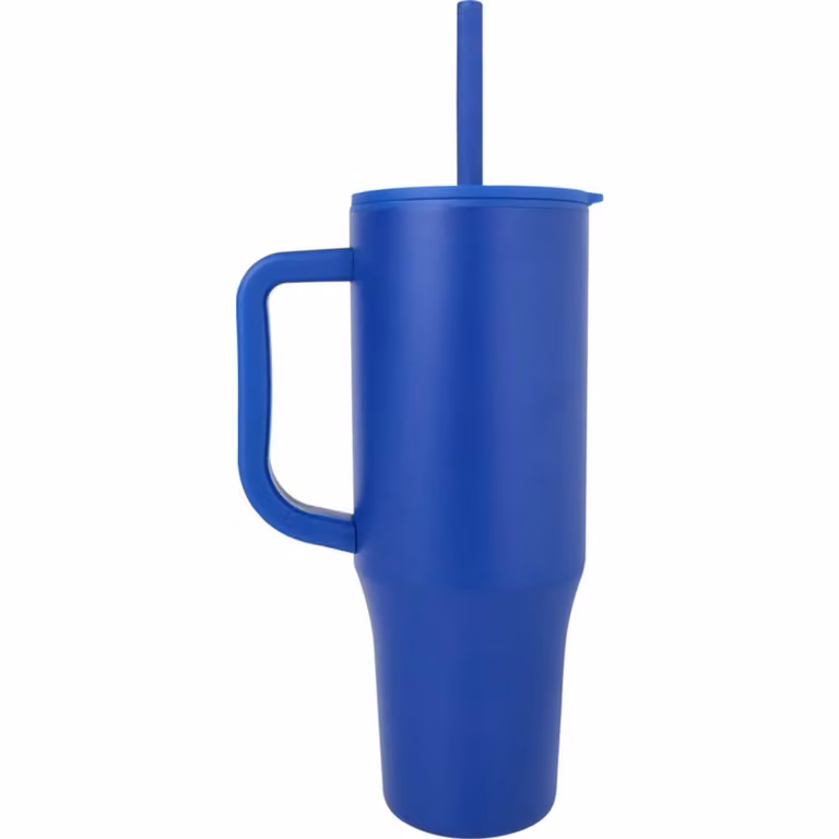 Floso Brady Insulated 900ml Mug with Straw in Blue