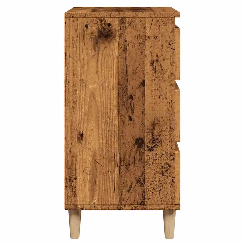Berkfield Home Old Wood Sideboard in Brown, W/D/H: 60 x 35 x 70 cm – 4