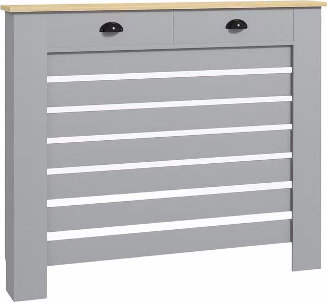 HOMCOM Grey Radiator Cover with Drawer, H 95.5 x W 111 cm