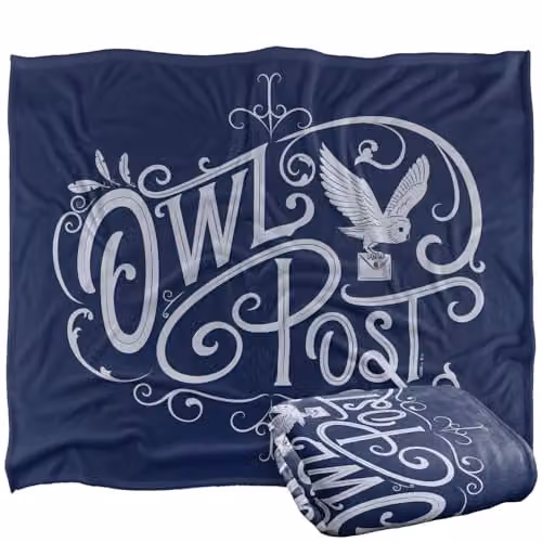Warner Bros. Harry Potter Owl Post Super Soft Silky Touch Fleece Throw Blanket, Multicolour, W: 127.0 cm x L: 152.4 cm – 1