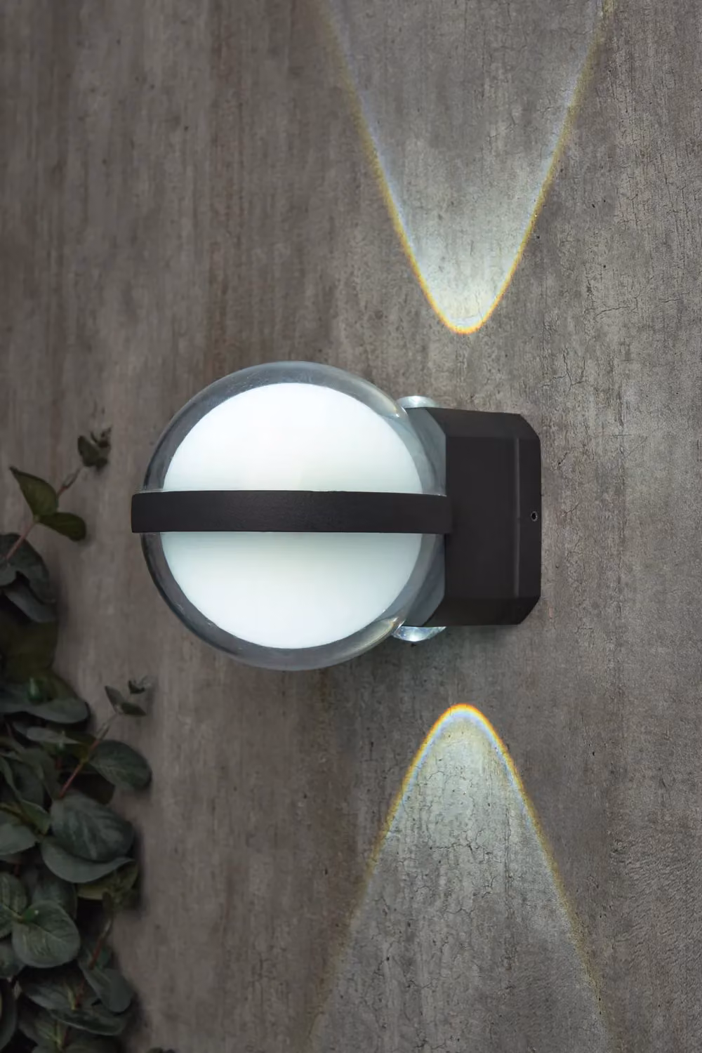 BHS Lighting Char Anthracite Globe Outdoor LED Wall Light in Dark Grey – 3