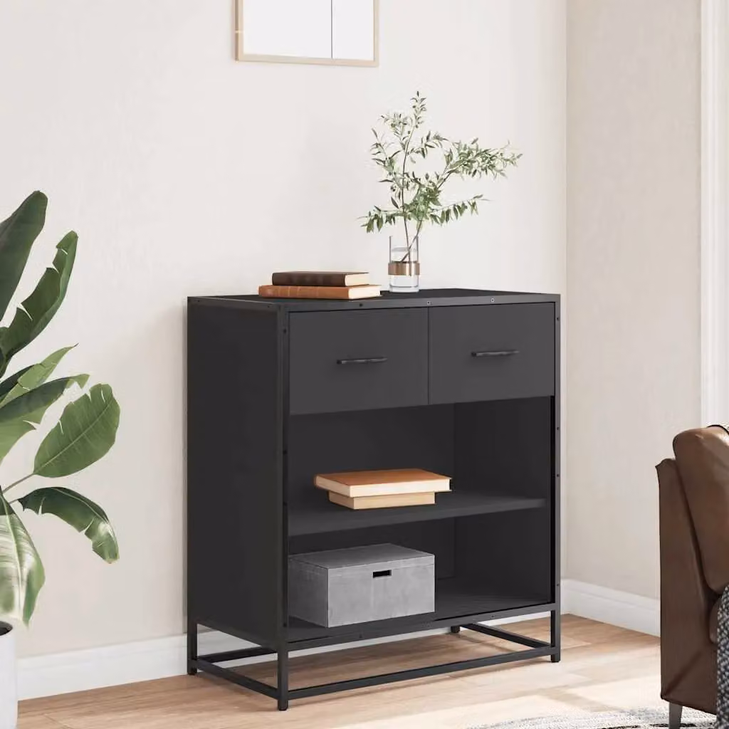 Berkfield Home Industrial Sideboard in Black, W/D/H: 68 x 35 x 76 cm – 3